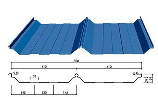 بلاط فولاذي ملون 760/820